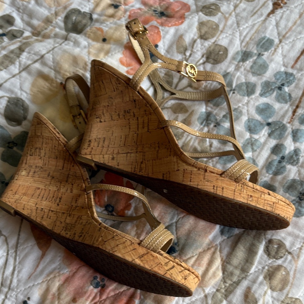 MICHAEL Michael Kors Beige Wedge Sandals - Picture 5 of 7